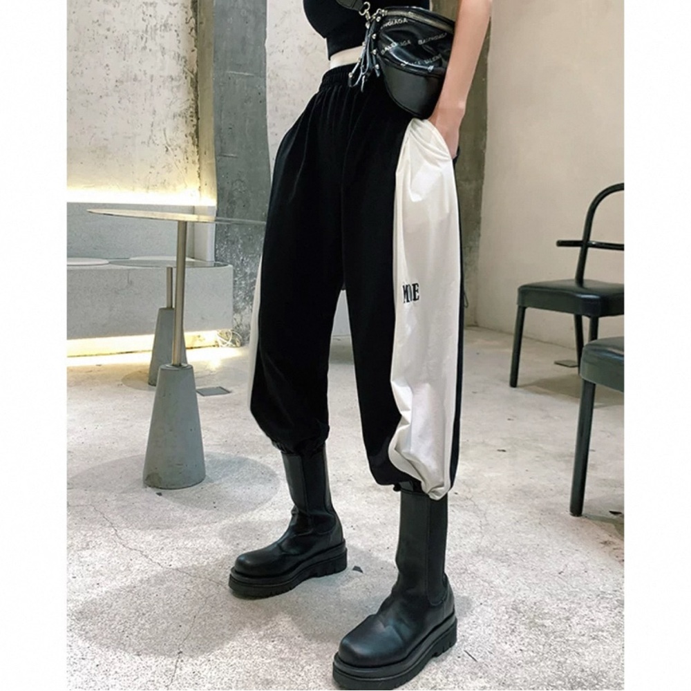 Black and White Women's Jogger Pants